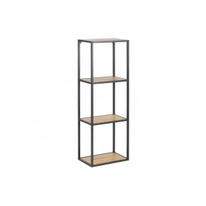 ACT NORDIC Seaford vgreol - natur/sort papir vildeg/metal, m. 4 hylder