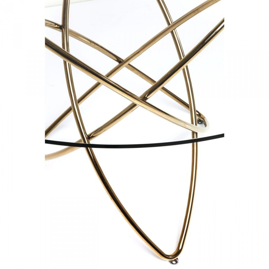 KARE DESIGN rund Molekular Gold spisebord - klar glas og guld stl (120)