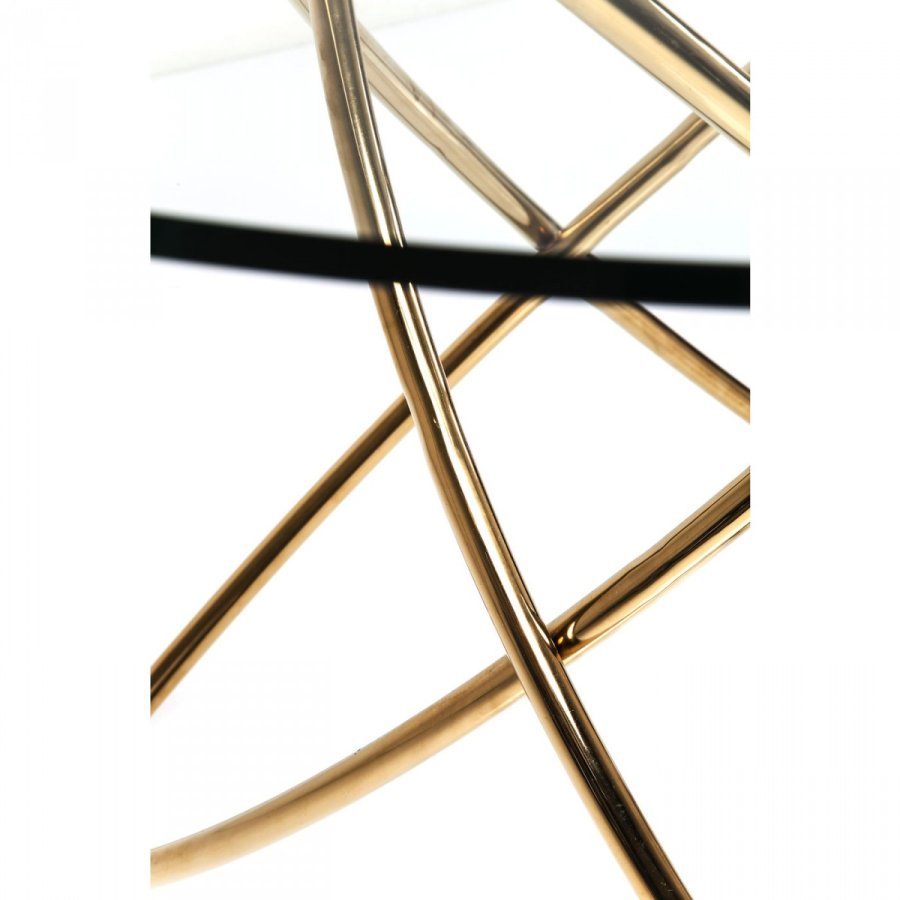 KARE DESIGN rund Molekular Gold spisebord - klar glas og guld stl (120)