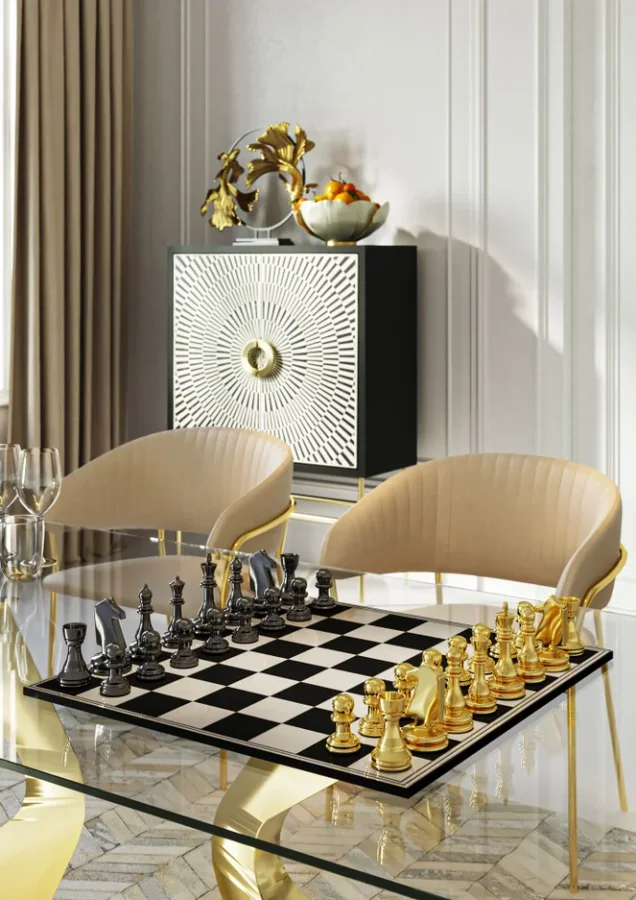 KARE DESIGN Gloria spisebord, rektangulr - klar glas og guld stl (200x100)