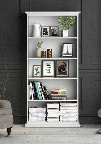 TVILUM Paris bogreol - hvid tr, m. 4 hylder