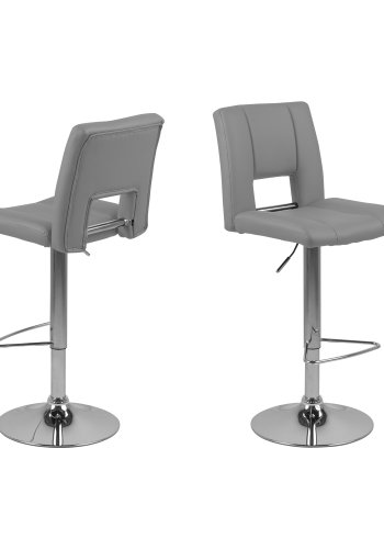 ACT NORDIC Sylvia barstol - gr/slv kunstlder/metal, m. trompetfod