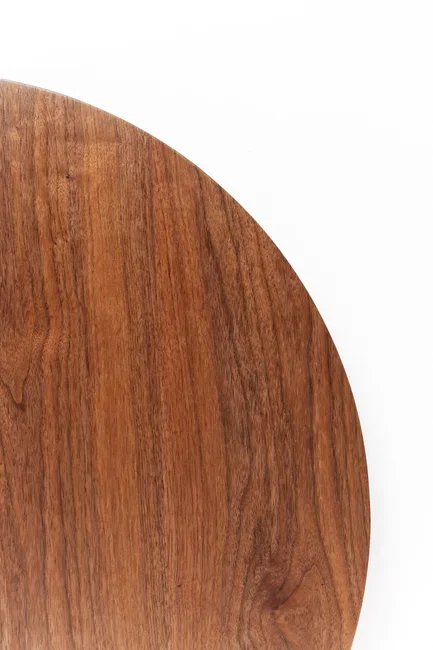 KARE DESIGN Schickeria spisebord, rund - valnddefarvet laminat og sort stl (80)