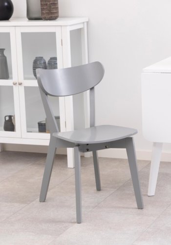 ACT NORDIC Roxby spisebordsstol - lysegr MDF og lysegr gummitr