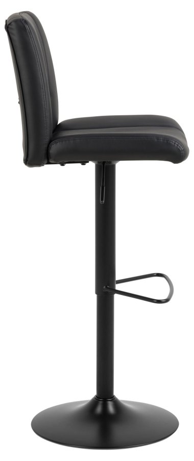 ACT NORDIC Sylvia barstol, m. rygln, fodsttte og gaspatron - sort PU og sort stl