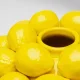 KARE DESIGN Lemon Juice vase, rund - gul porceln (H:40cm)