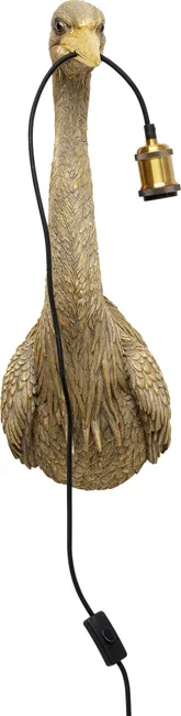 KARE DESIGN Animal Heron vglampe - guld polyresin og aluminium