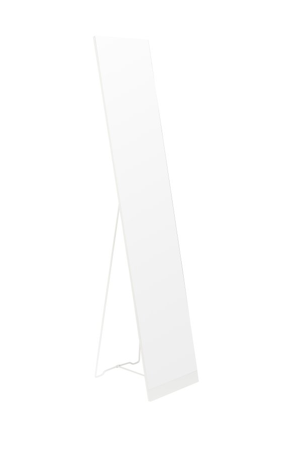 WHITE LABEL LIVING Stand Mirror gulvspejl, rektangulr - spejlglas og hvid stl (147,5x30,5)