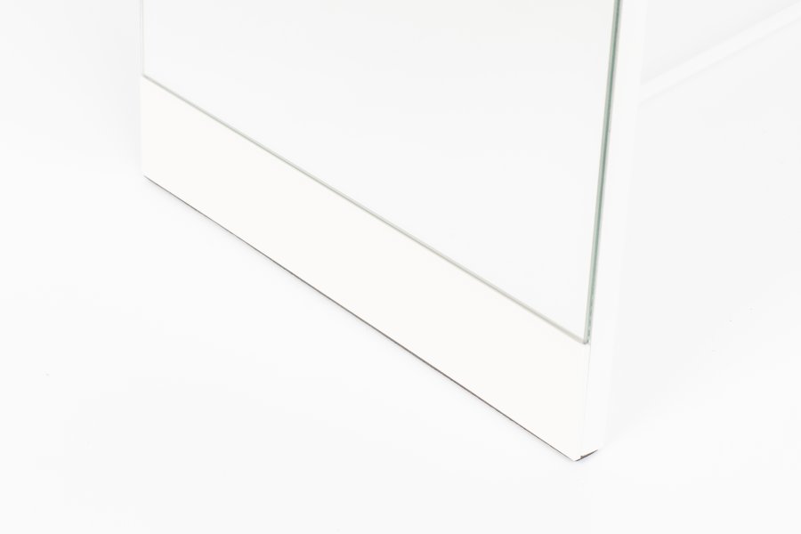 WHITE LABEL LIVING Stand Mirror gulvspejl, rektangulr - spejlglas og hvid stl (147,5x30,5)