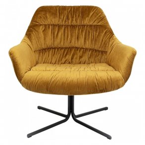 KARE DESIGN Bristol Yellow drejestol m. armln - gul fljl og stl