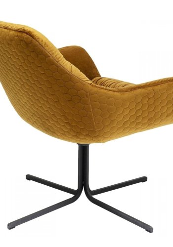 KARE DESIGN Bristol Yellow drejestol m. armln - gul fljl og stl