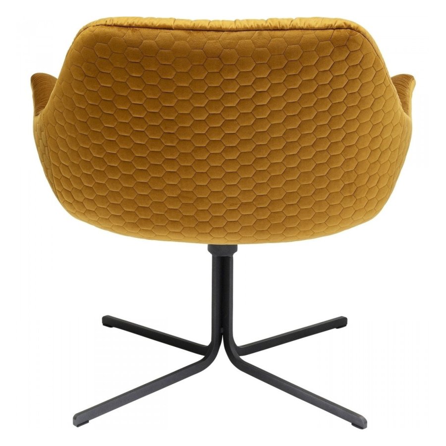 KARE DESIGN Bristol Yellow drejestol m. armln - gul fljl og stl