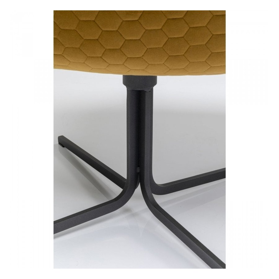 KARE DESIGN Bristol Yellow drejestol m. armln - gul fljl og stl