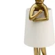 KARE DESIGN Animal Rabbit bordlampe - hvid linnedhr og guld polyresin/stl (H:50cm)