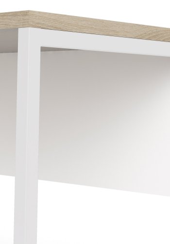 TVILUM Function Plus hjrneskrivebord - hvid/egetrsstruktur, m. 2 skuffer 