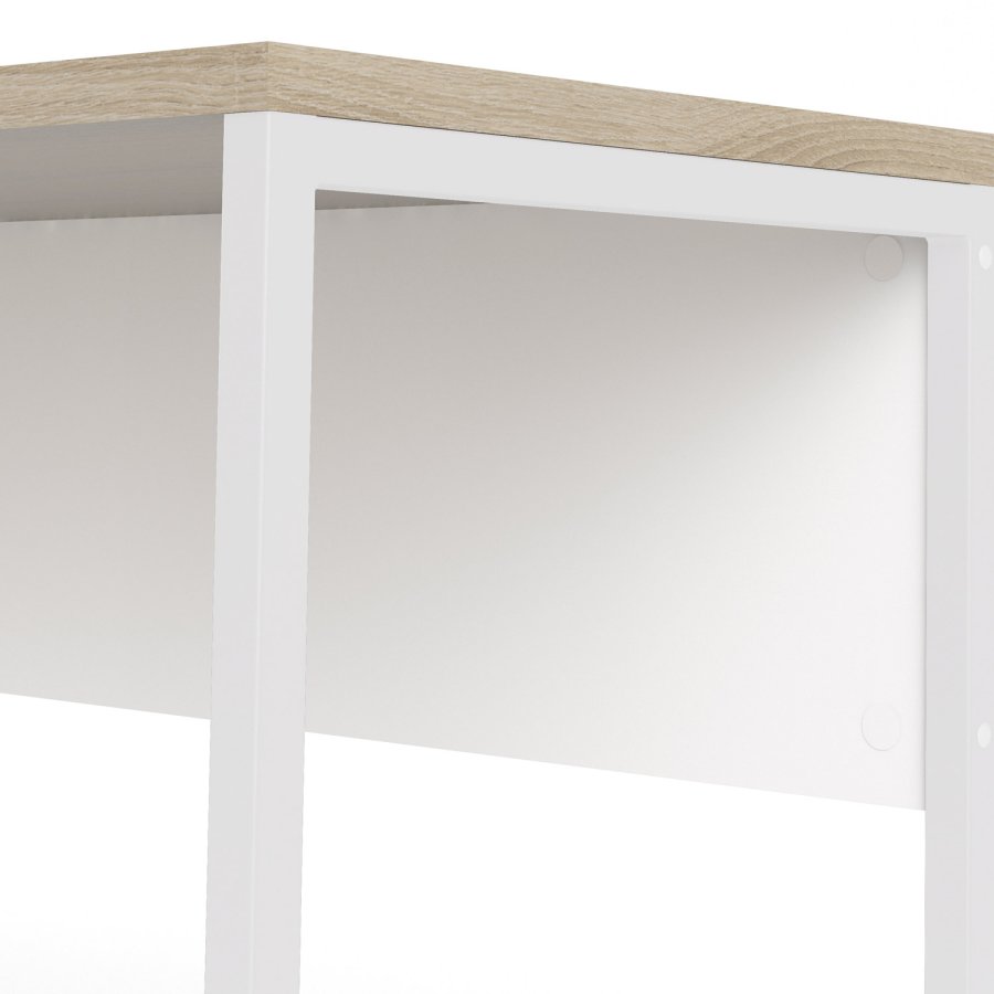 TVILUM Function Plus hjrneskrivebord - hvid/egetrsstruktur, m. 2 skuffer 