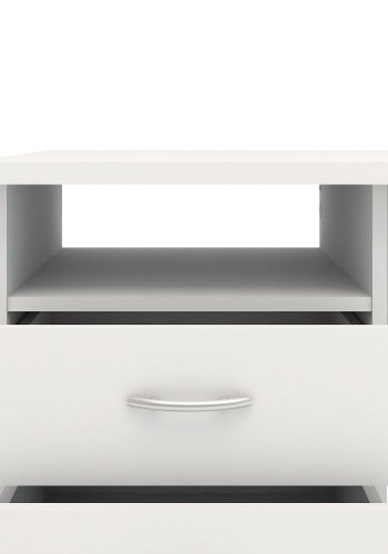 TVILUM Function Plus skrivebord - Hvidt tr, m. 3 skuffer