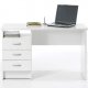 TVILUM Function Plus skrivebord - Hvidt tr, m. 3 skuffer