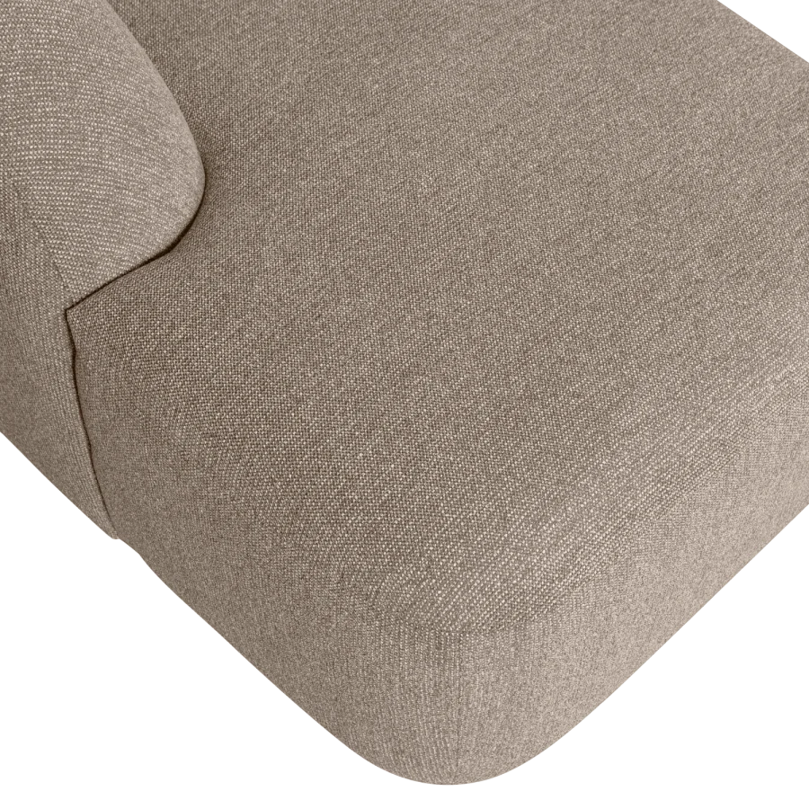 BEPUREHOME Sloping U-formet sofa - natur meleret chenille stof