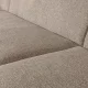 BEPUREHOME Sloping U-formet sofa - natur meleret chenille stof