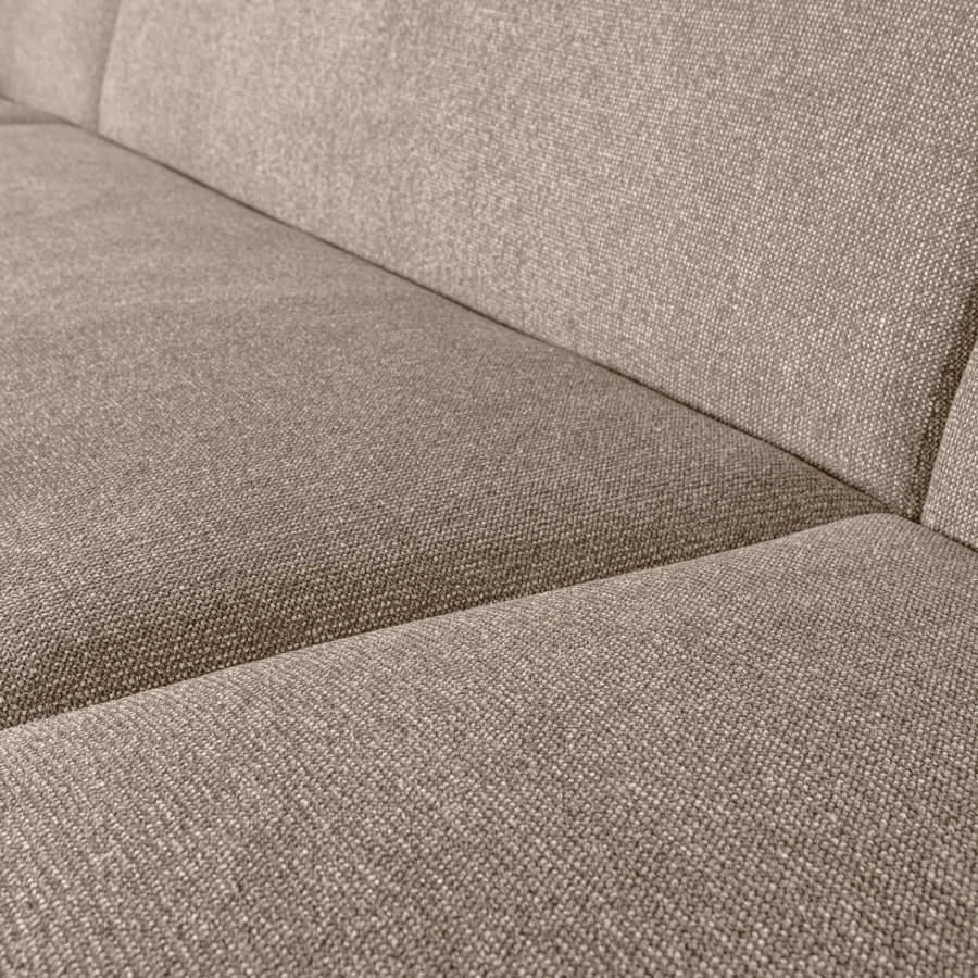 BEPUREHOME Sloping U-formet sofa - natur meleret chenille stof