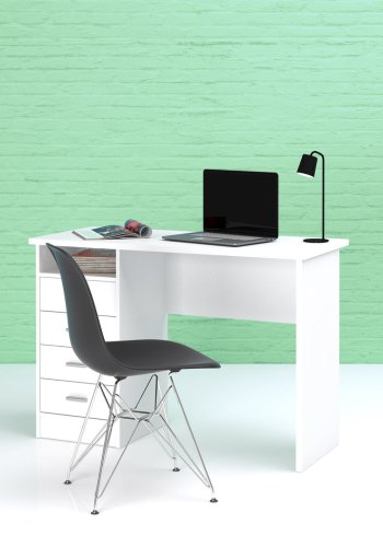 TVILUM Function Plus skrivebord - hvid, m. 4 skuffer