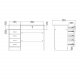 TVILUM Function Plus skrivebord - egetrsstruktur, m. 5 skuffer