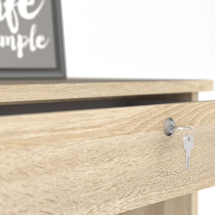 TVILUM Function Plus skrivebord - egetrsstruktur, m. 5 skuffer