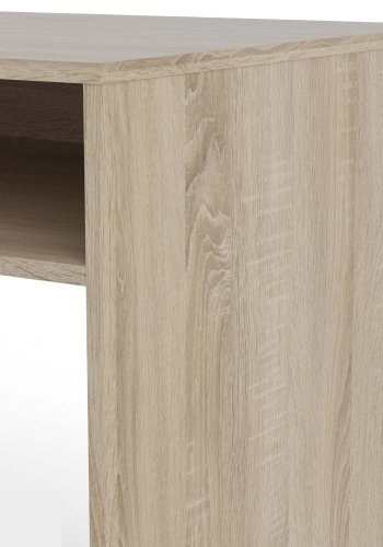 TVILUM Function Plus skrivebord - egetrsstruktur/hvid, m. 1 lge og 1 skuffe