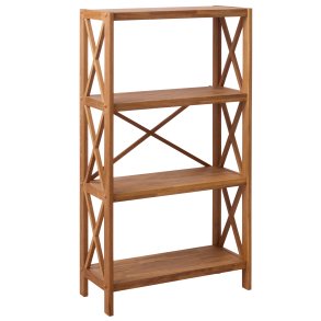  X-reol, m. 4 hylder - natur eg (H:124)