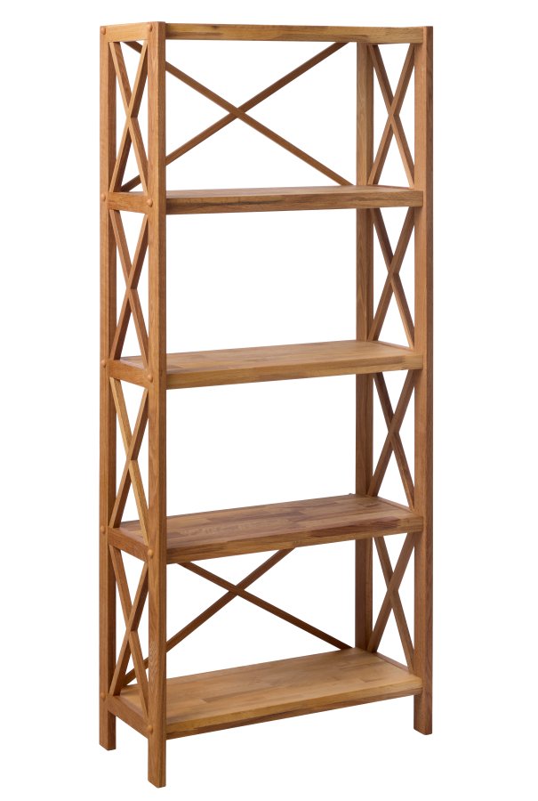  X-reol, m. 5 hylder - natur eg (H:161)