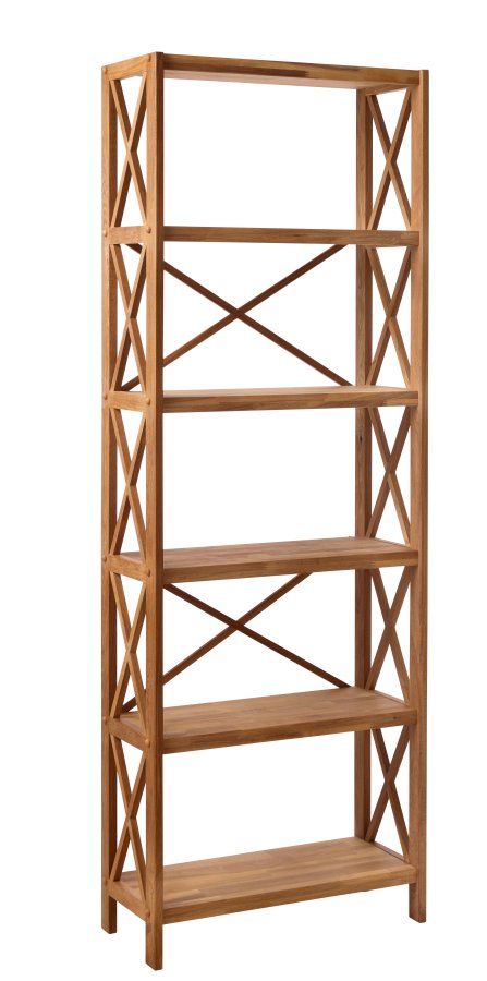  X-reol, m. 6 hylder - natur eg (H:198)