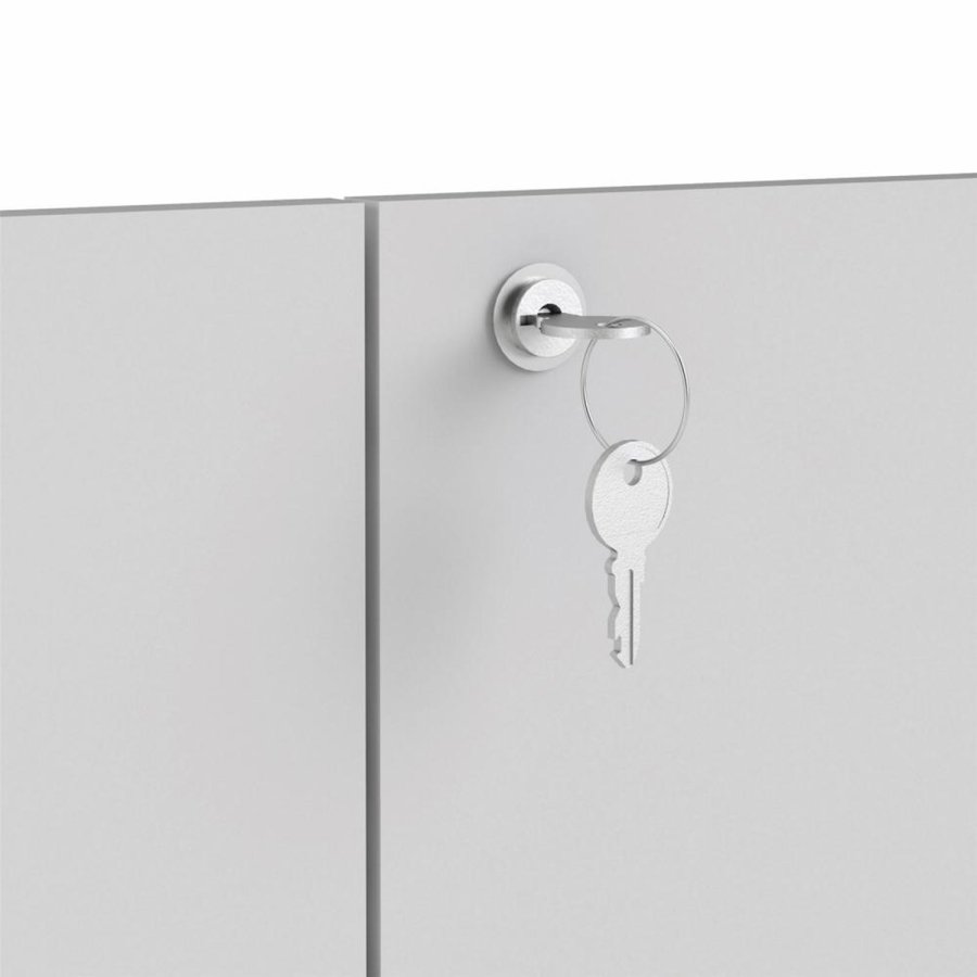 TVILUM Prima lger med ls - hvid melamin (st af 2)