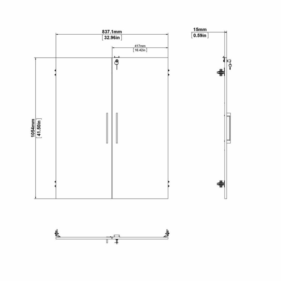 TVILUM Prima lger med ls - hvid melamin (st af 2)