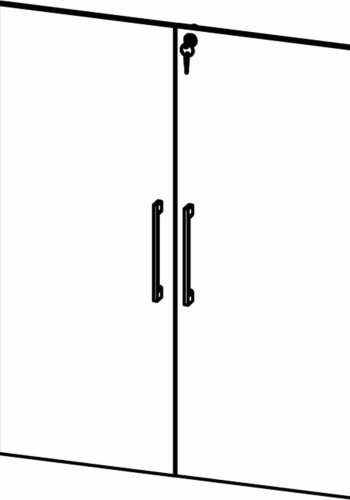 TVILUM Prima lger med ls - hvid melamin (st af 2)
