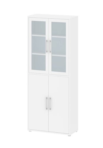 TVILUM Prima vitrineskab - hvid tr m. 2 glaslger