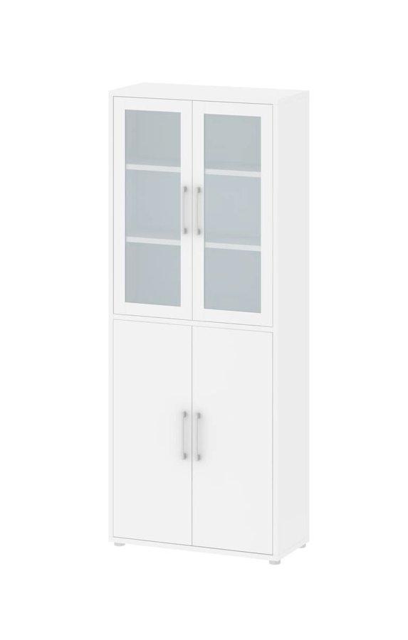 TVILUM Prima vitrineskab - hvid tr m. 2 glaslger