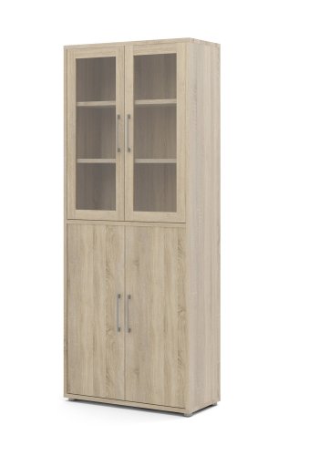 TVILUM Prima vitrineskab - egestruktur tr m. 2 glaslger