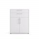 TVILUM Prima kontorkommode - hvidt tr, m. 2 lger og 2 skuffer 