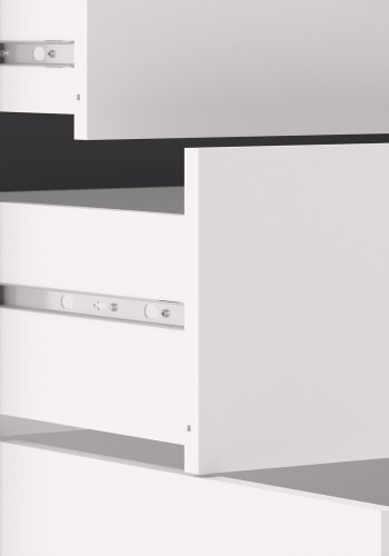 TVILUM Prima kontorkommode - hvidt tr, m. 2 lger og 2 skuffer 