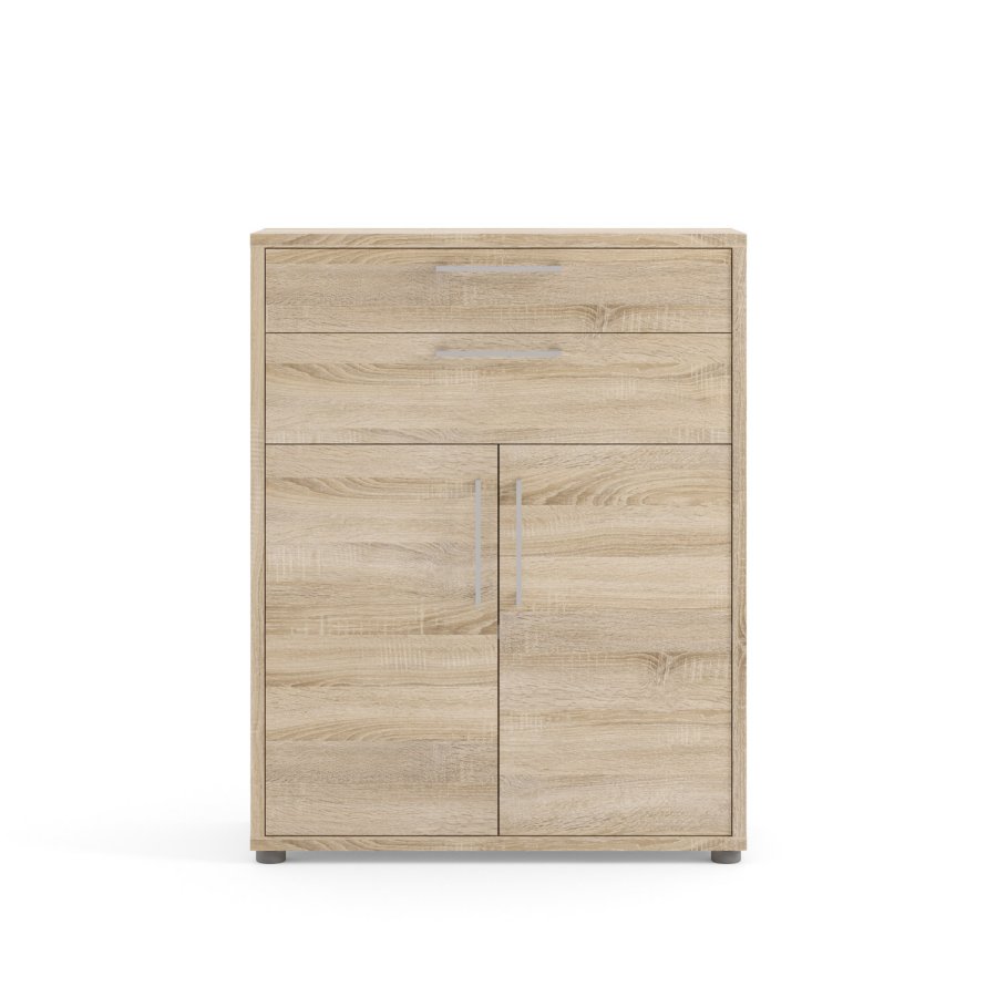 TVILUM Prima kontorkommode - egetrsstruktur, m. 2 lger og 2 skuffer 