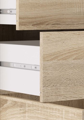 TVILUM Prima kontorkommode - egetrsstruktur, m. 2 lger og 2 skuffer 