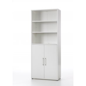 TVILUM Prima kontorreol - hvid, m. 2 lger 