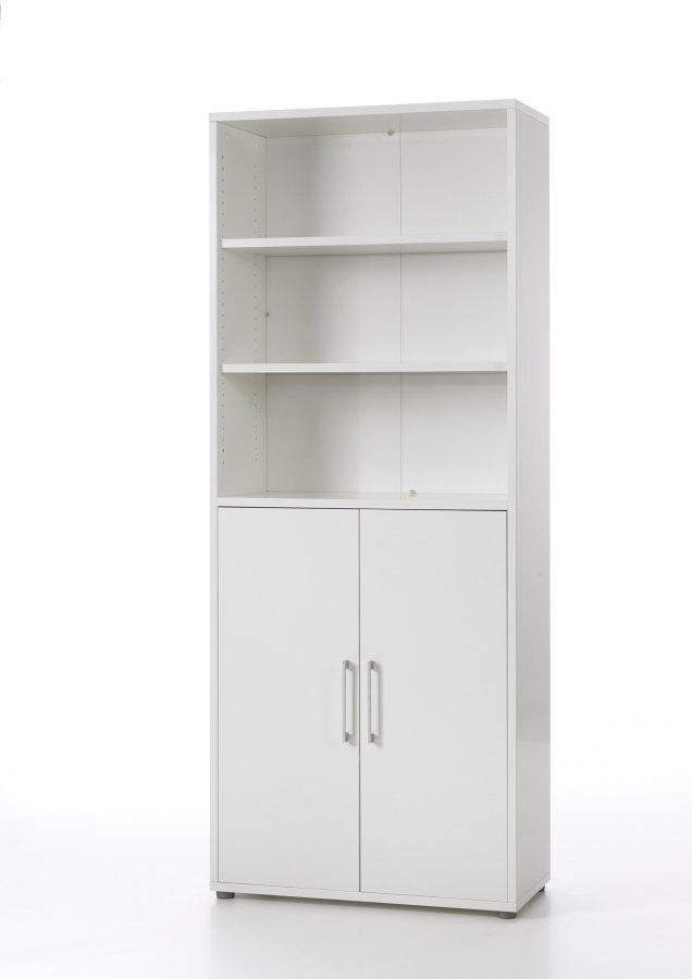 TVILUM Prima kontorreol - hvid, m. 2 lger 