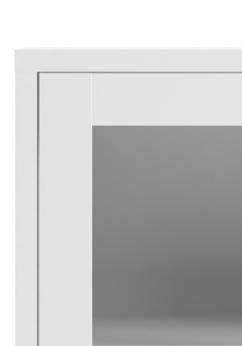 TVILUM Prima kontorreol - hvid/klart glas, m. 2 lger 