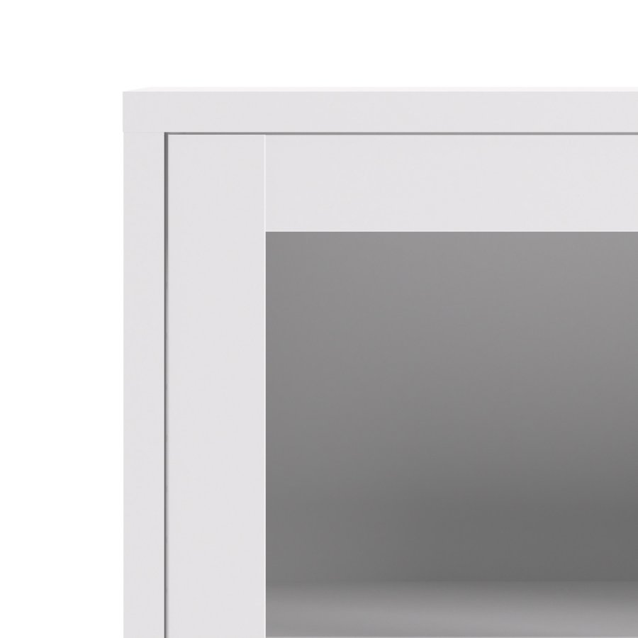 TVILUM Prima kontorreol - hvid/klart glas, m. 2 lger 