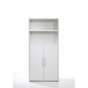 TVILUM Prima Kontorreol m. 4 hylder og 2 lger - Hvid