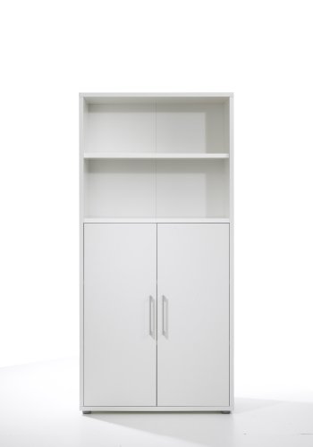 TVILUM Prima Kontorreol m. 4 hylder og 2 lger - Hvid