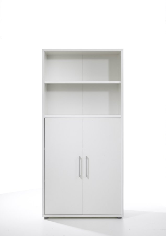 TVILUM Prima Kontorreol m. 4 hylder og 2 lger - Hvid