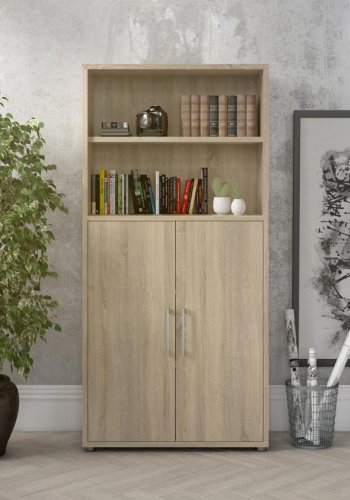 TVILUM Prima kontorreol - egetrsstruktur, m. 2 lger 